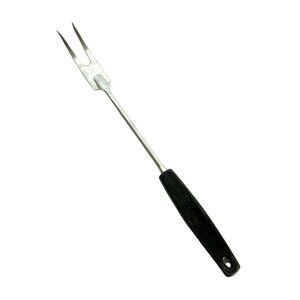 Vintage Foley Meat Carving Fork Chrome Plated Steel Nylon Black Handle USA